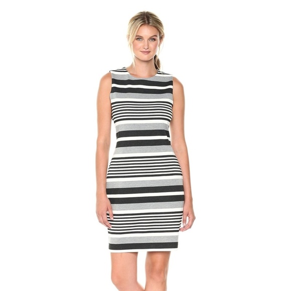 Calvin Klein Dresses & Skirts - NWT! Calvin Klein Black and Grey Sheath Dress